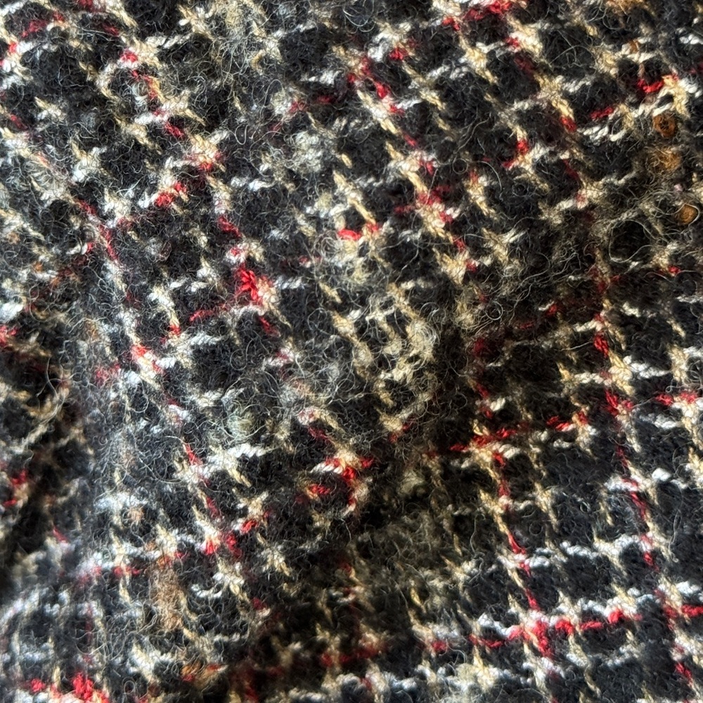 Jill Stuart Tweed Bubble Black,Red and White Mini Skirt with Button Front - Picture 3 of 11